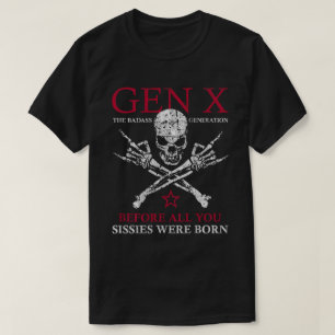 Camiseta Gen X The Badass Generation Skull Rock Hand
