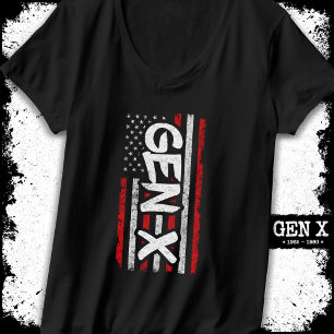Camiseta Gen Xer Generation X American Flag Gen X
