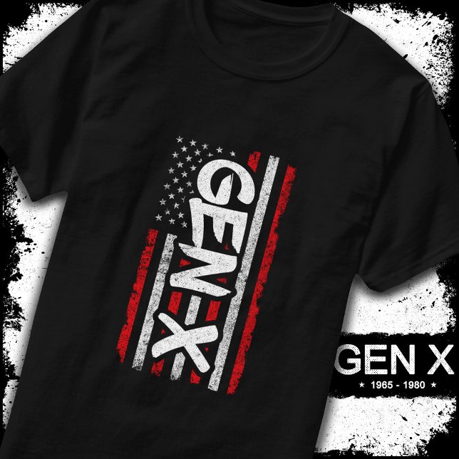 Camiseta Gen Xer Generation X American Flag Gen X (Criador carregado)