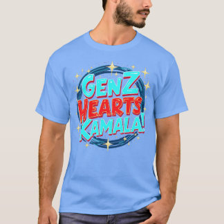 Camiseta Gen Z Hearts Kamala Vibrante Estado Político Joven