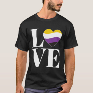 Camiseta Gender Agender Gift 'Love' Para Imprensa Não-Binár