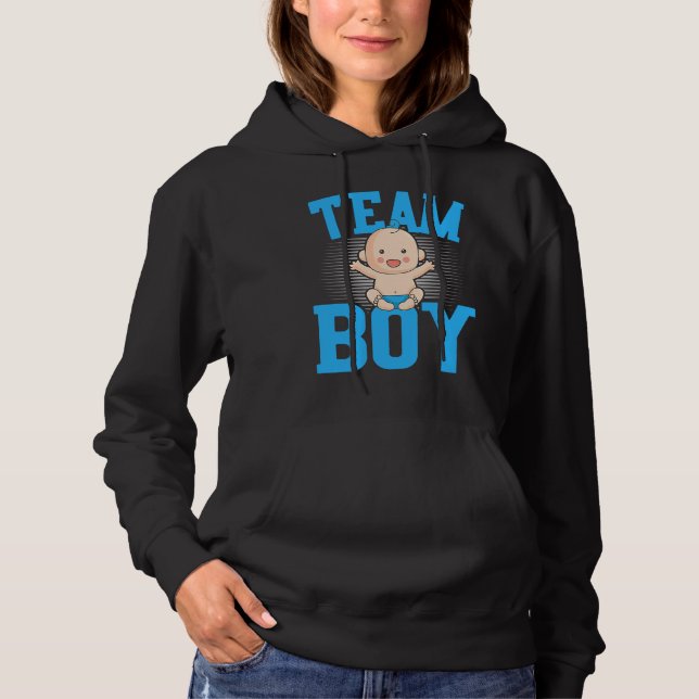 Camiseta Gender Announcement  Team Boy Baby Party Reveal Pr (Frente)