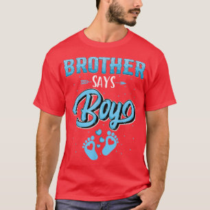 Camiseta Gender reveal Brother says Boy baby matching famil