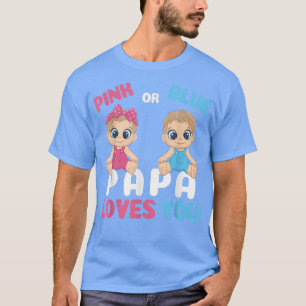 Camiseta Gender Reveal Funny Papa Loves You Matching Family