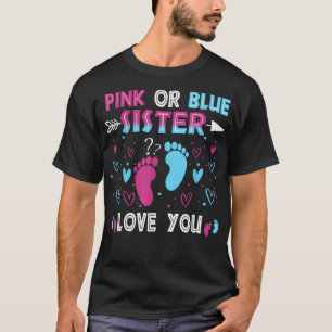 Camiseta Gender Reveal Funny Sister Loves You Matching Fami