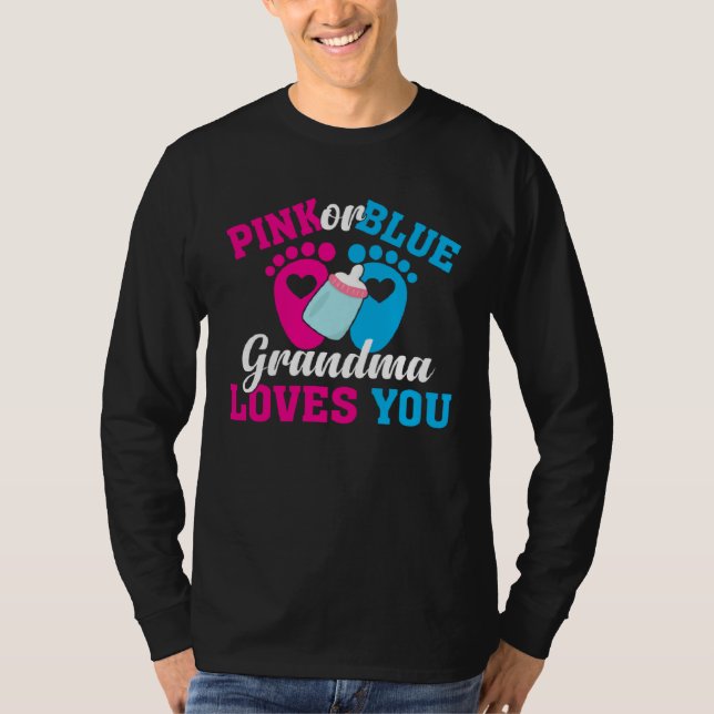 Camiseta Gender Reveal Grandma  Grandma Party Shower (Frente)