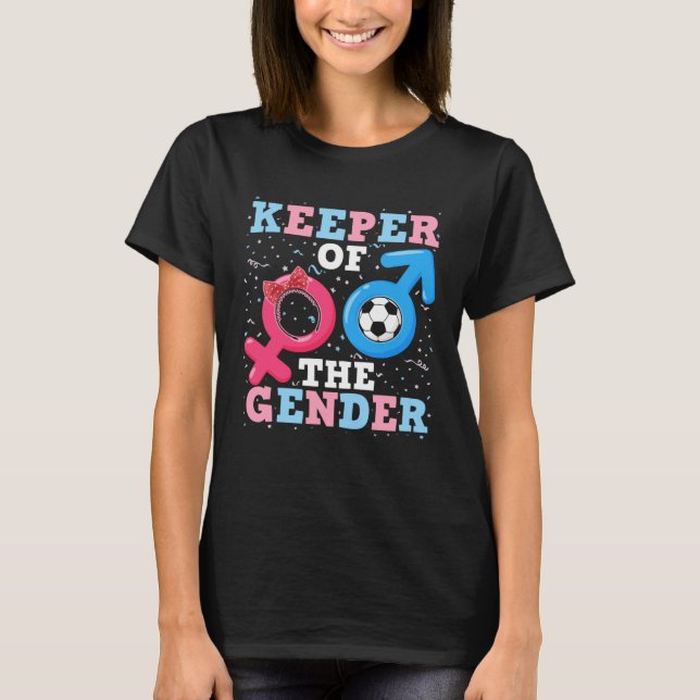 Camiseta Gender Reveal Keeper Of The Gender Parenthood Socc (Frente)