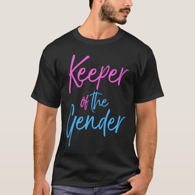 Camiseta Gender Reveal Party  Cute Outfit Keeper of the Gen (Frente)