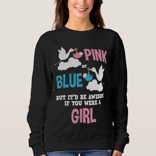 Camiseta Gender Reveal Pink Or Blue Girl (Frente)