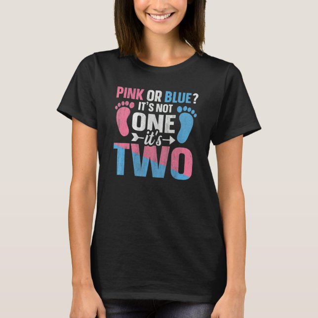 Camiseta Gender Reveal Twins Quote for a Gender Reveal Mom  (Frente)