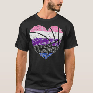 Camiseta Genderfluido do Oração Cardíaco BasketBall Orgu