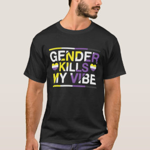 Camiseta Genderfluido do Orgulho Não-binário Direitos de Gê