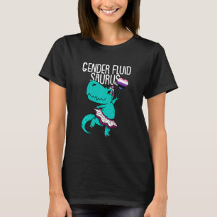 Camiseta Genderfluido Surus Lgbt Q T Rex Orn Orgulho Todos