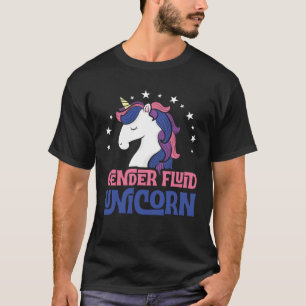Camiseta Genderfluido Unicórnio Sexo Majestoso Sexo Bonito