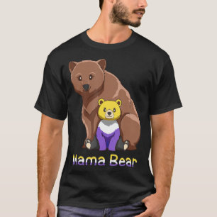 Camiseta Genderqueer Mama Bear Bonito Não Binário Present