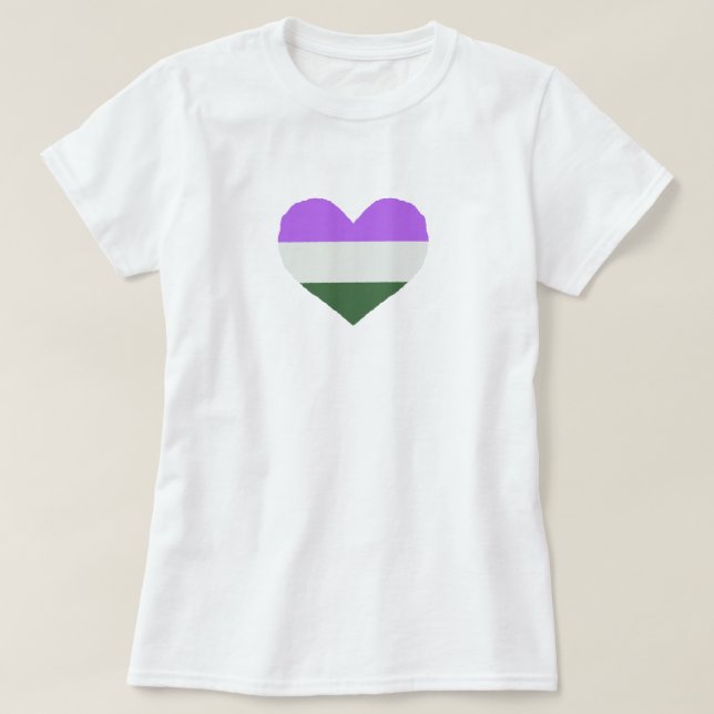 Camiseta Genderqueer Pride (Frente do Design)