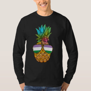 Camiseta Genderqueer Pride Flag Pineapple Genderqueer