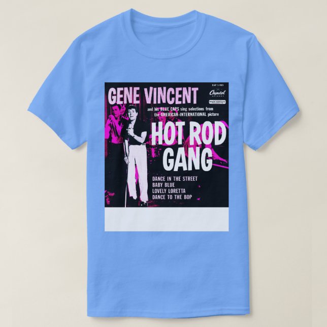 Camiseta Gene Vincent Hot Rod Gang (Frente do Design)