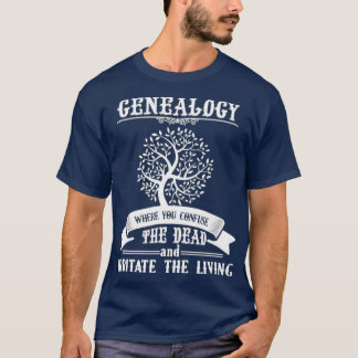 Camiseta Genealogia Onde Você Confunde O Morto E O