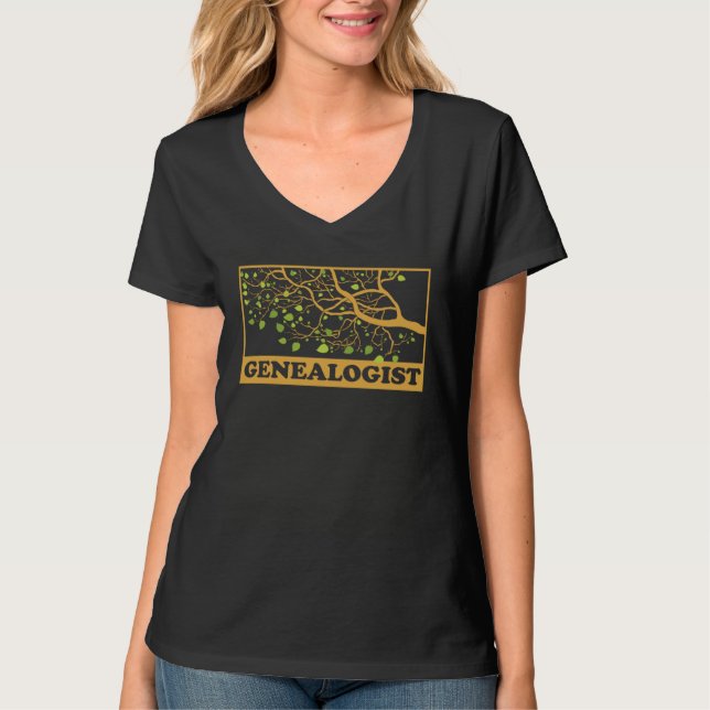 Camiseta Genealogist Genealogy Ancestry Ancestor Family Tre (Frente)