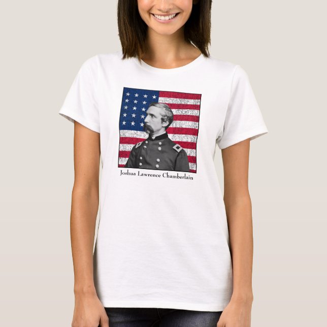Camiseta General Chamberlain e a bandeira americana (Frente)
