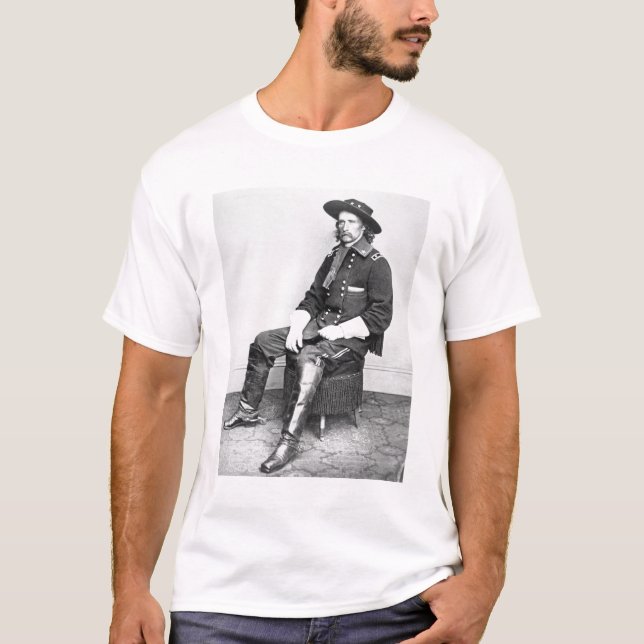 Camiseta General George A. Custer (foto de b/w) (Frente)