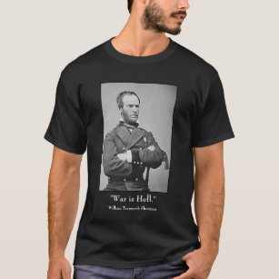 Camiseta General Sherman e citações - preto