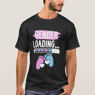 Camiseta Gênero Carregando Pés de Bebê Rosa Azul Corações R