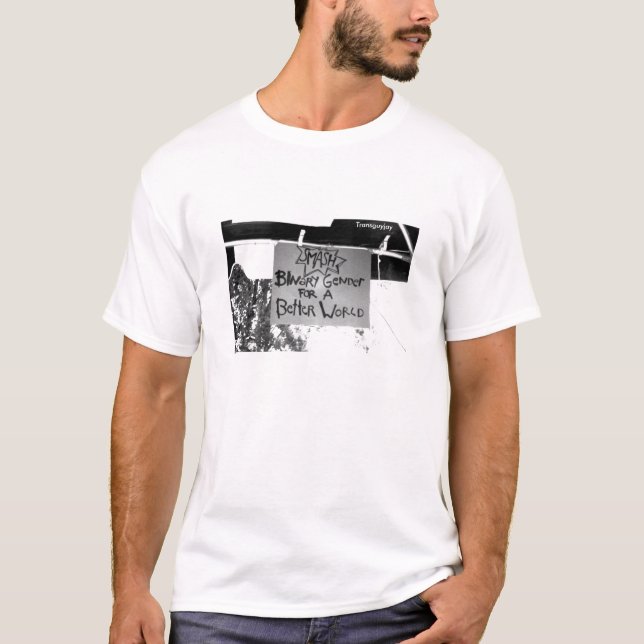 Camiseta Género do binário da quebra (Frente)