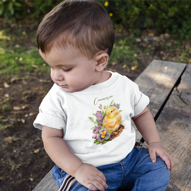 Camiseta Gênero do Pintinho do bebê Neutro (Criador carregado)