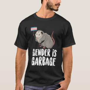 Camiseta Gênero É Lixo Possum Engraçado Orgulho Transgênero