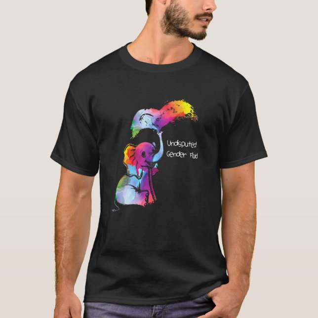 Camiseta Gênero Indiscutível Fluido Arco-Íris Gênero Impera (Frente)