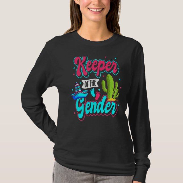 Camiseta Gênero mexicano Revela Cinco de Mayo Chá de fralda (Frente)