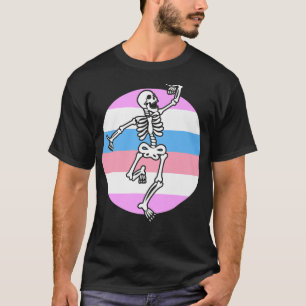 Camiseta Gênero Não-binário do esqueleto Bigender Gay 