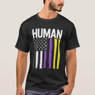 Camiseta Gênero Orgulho Não-Binário Humano Lgbt América Arc