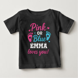 Camiseta Gênero Personalizado Revelar Rosa ou Azul Bebê