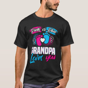 Camiseta Gênero Reveal Bebê Rosa Ou Vovô Azul Te Ama