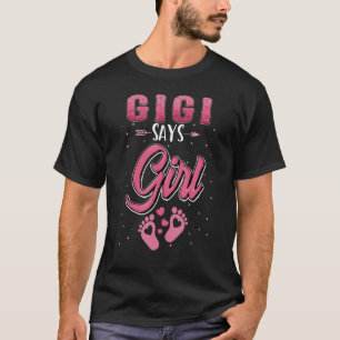 Camiseta Gênero Reveal Gigi Diz Menina Vinculando Família