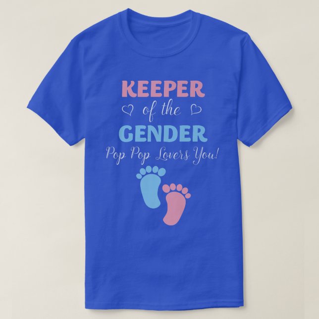 Camiseta Gênero Reveal Keeper Da Pop Pop de Gênero Ama Y (Frente do Design)