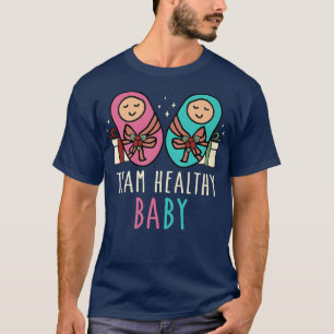 Camiseta Gênero Reveal Party Equipe Saudável Bebê