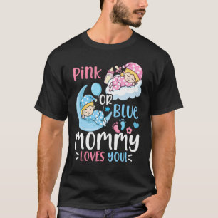 Camiseta Gênero Reveal Rosa ou Mamãe Azul ama você_2