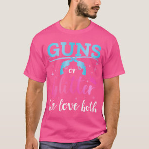 Camiseta Gênero Revela Armas Glitter Amor Correspondendo Be