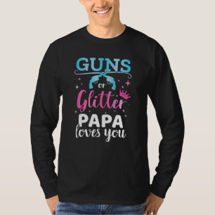 Camiseta Gênero revela armas ou festas de papa reluzente