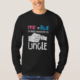 Camiseta Gênero Revela Azul ou Rosa Que Estou Sendo Promovi