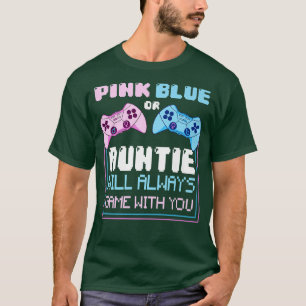 Camiseta Gênero Revela Jogos Rosa Ou Azul Tia Jogará