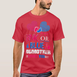 Camiseta Gênero Revela Madrinha Cor-De-Rosa Ou Azul Para Se