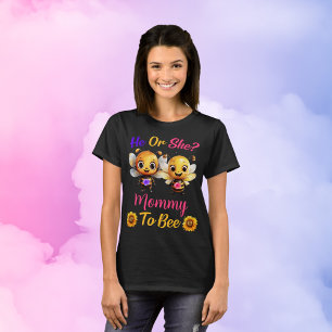 Camiseta Gênero revela que ele ou ela Mamãe para as mulhere