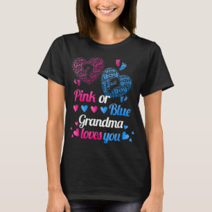 Camiseta Gênero Revela Rosa ou Azul A Vovó Te Ama