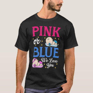 Camiseta Gênero Revela Rosa Ou Azul Menino Ou Menina Que Nó
