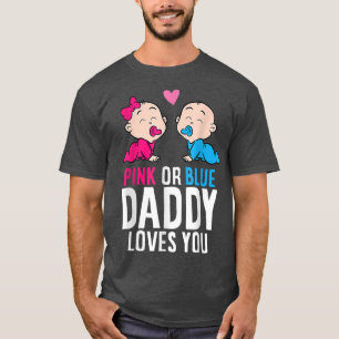 Camiseta Gênero Revelação Gravidez Rosa Ou Mamãe Azul Amore
